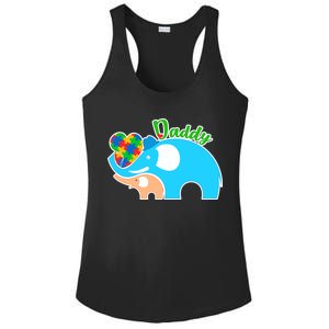 Autism Daddy Cute Elephant Ladies PosiCharge Competitor Racerback Tank