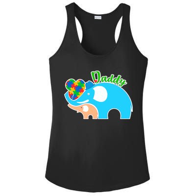 Autism Daddy Cute Elephant Ladies PosiCharge Competitor Racerback Tank