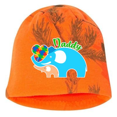 Autism Daddy Cute Elephant Kati - Camo Knit Beanie