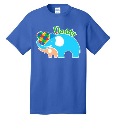 Autism Daddy Cute Elephant Tall T-Shirt