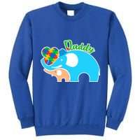 Autism Daddy Cute Elephant Tall Sweatshirt
