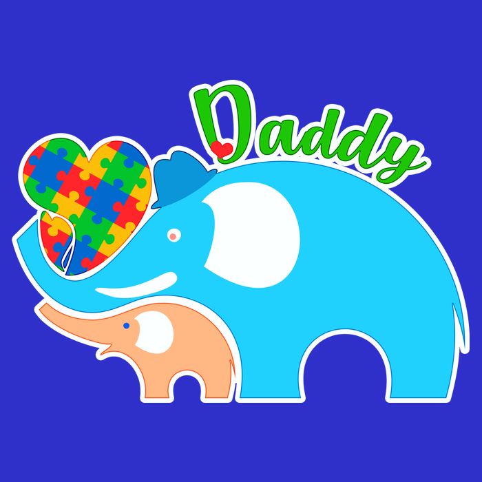 Autism Daddy Cute Elephant Tall Sweatshirt