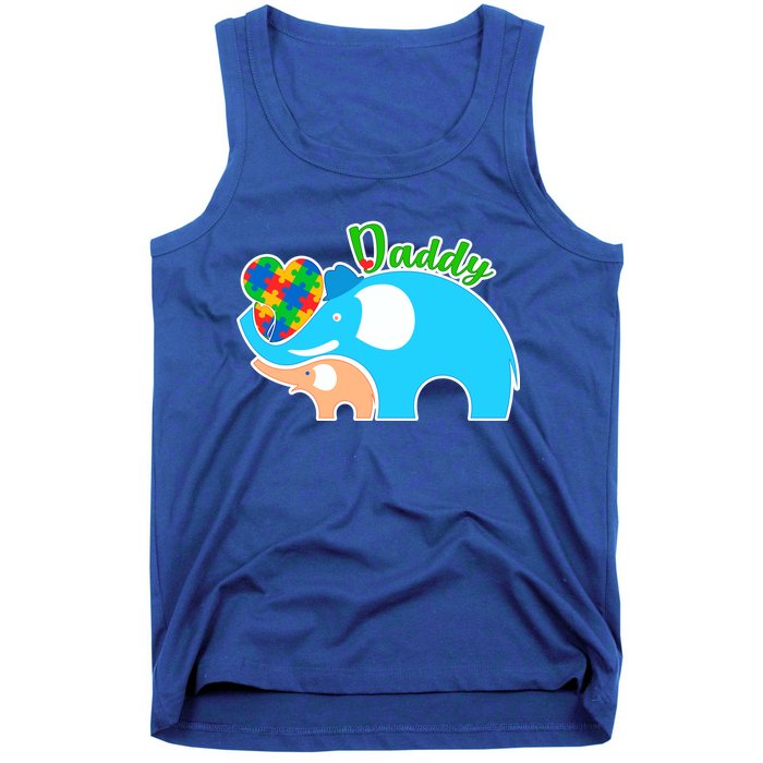 Autism Daddy Cute Elephant Tank Top