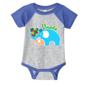 Autism Daddy Cute Elephant Infant Baby Jersey Bodysuit