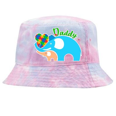 Autism Daddy Cute Elephant Tie-Dyed Bucket Hat