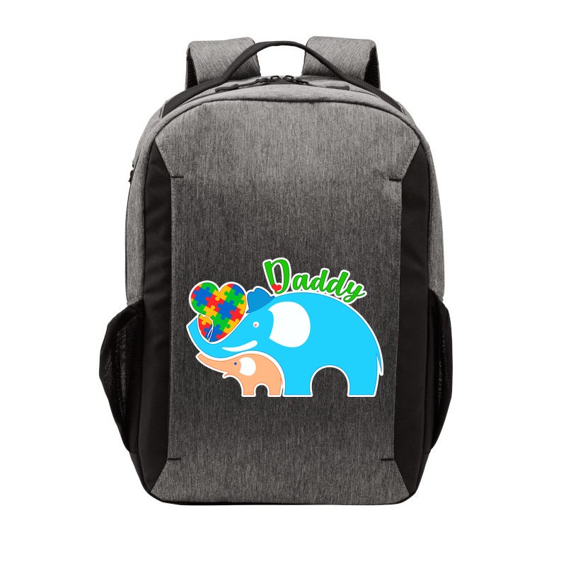 Autism Daddy Cute Elephant Vector Backpack