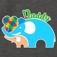 Autism Daddy Cute Elephant Vector Backpack