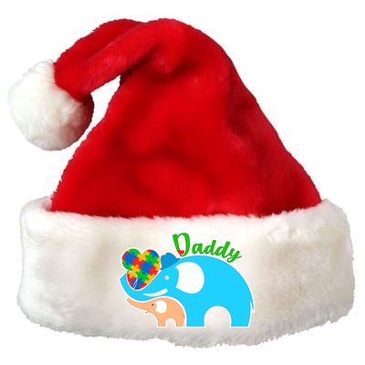 Autism Daddy Cute Elephant Premium Christmas Santa Hat