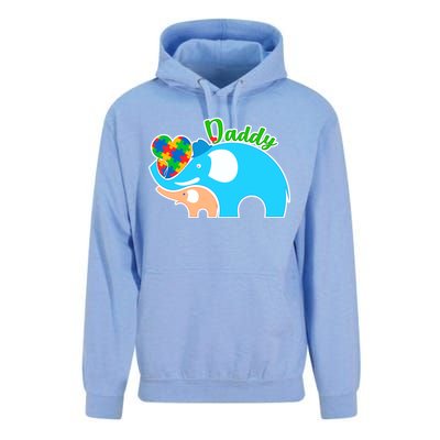 Autism Daddy Cute Elephant Unisex Surf Hoodie