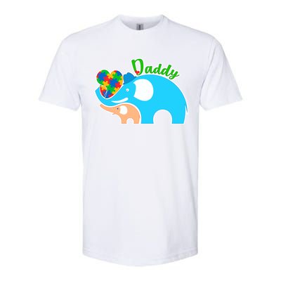 Autism Daddy Cute Elephant Softstyle® CVC T-Shirt