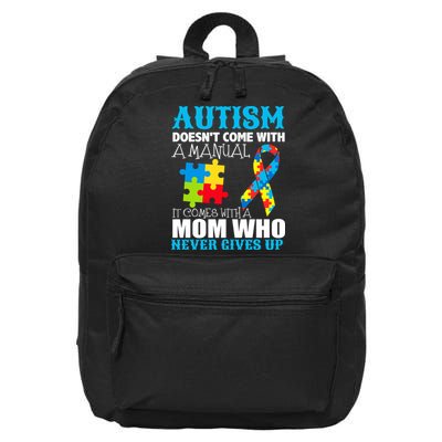 Autism Doesn't Come With A Manual 16 in Basic Backpack