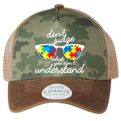 Autism Don't Judge What You Don't Understand Legacy Tie Dye Trucker Hat