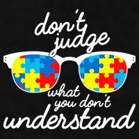 Autism Don't Judge What You Don't Understand Ladies PosiCharge Tri-Blend Wicking Tank