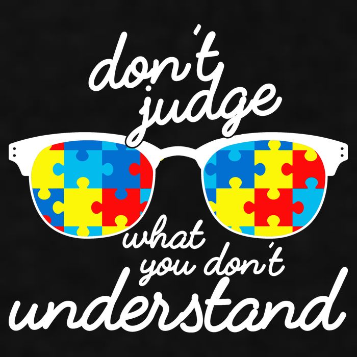 Autism Don't Judge What You Don't Understand Ladies PosiCharge Tri-Blend Wicking Tank