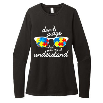 Autism Don't Judge What You Don't Understand Womens CVC Long Sleeve Shirt