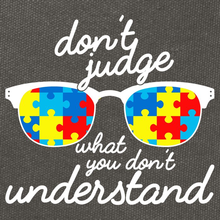 Autism Don't Judge What You Don't Understand Cotton Canvas Backpack