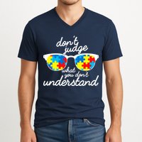 Autism Don't Judge What You Don't Understand V-Neck T-Shirt