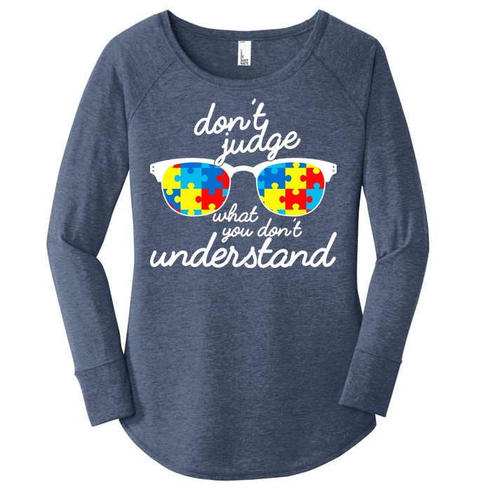 Autism Don't Judge What You Don't Understand Women's Perfect Tri Tunic Long Sleeve Shirt