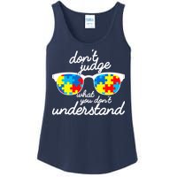 Autism Don't Judge What You Don't Understand Ladies Essential Tank