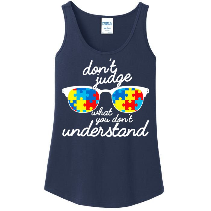 Autism Don't Judge What You Don't Understand Ladies Essential Tank