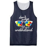 Autism Don't Judge What You Don't Understand Mesh Reversible Basketball Jersey Tank