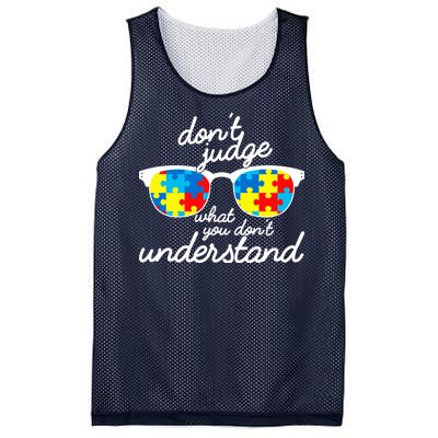 Autism Don't Judge What You Don't Understand Mesh Reversible Basketball Jersey Tank