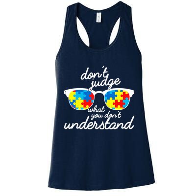 Autism Don't Judge What You Don't Understand Womens Tank Top