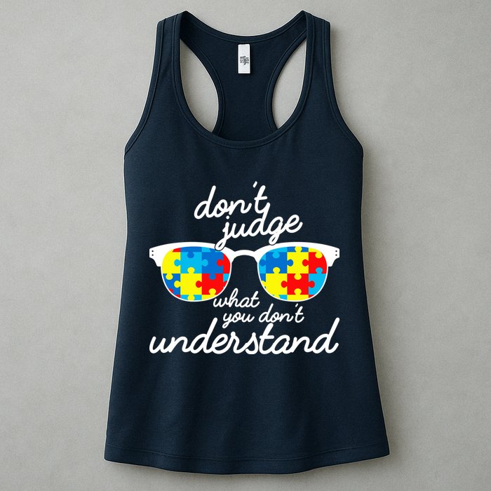 Autism Don't Judge What You Don't Understand Womens Tank Top