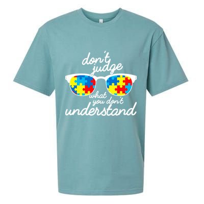 Autism Don't Judge What You Don't Understand Sueded Cloud Jersey T-Shirt