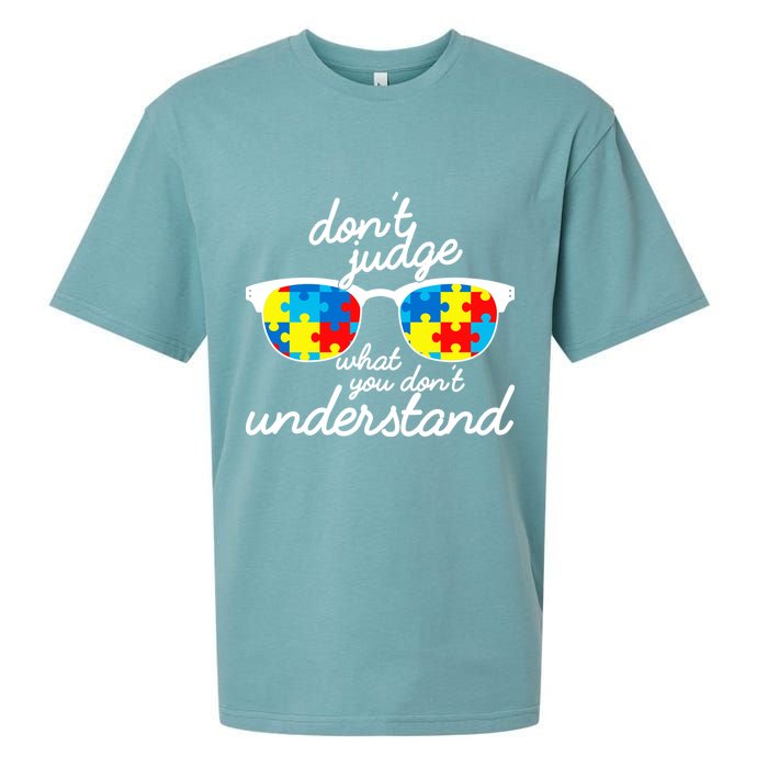 Autism Don't Judge What You Don't Understand Sueded Cloud Jersey T-Shirt