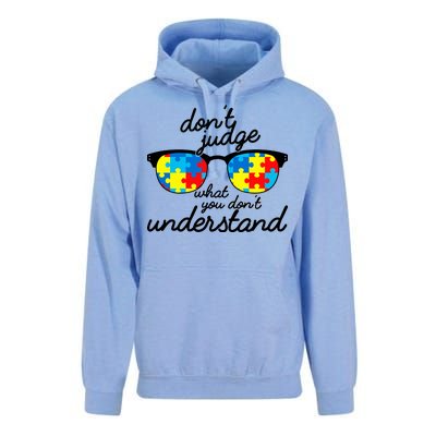 Autism Don't Judge What You Don't Understand Unisex Surf Hoodie