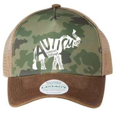 Autism Elephant Kind Words Legacy Tie Dye Trucker Hat