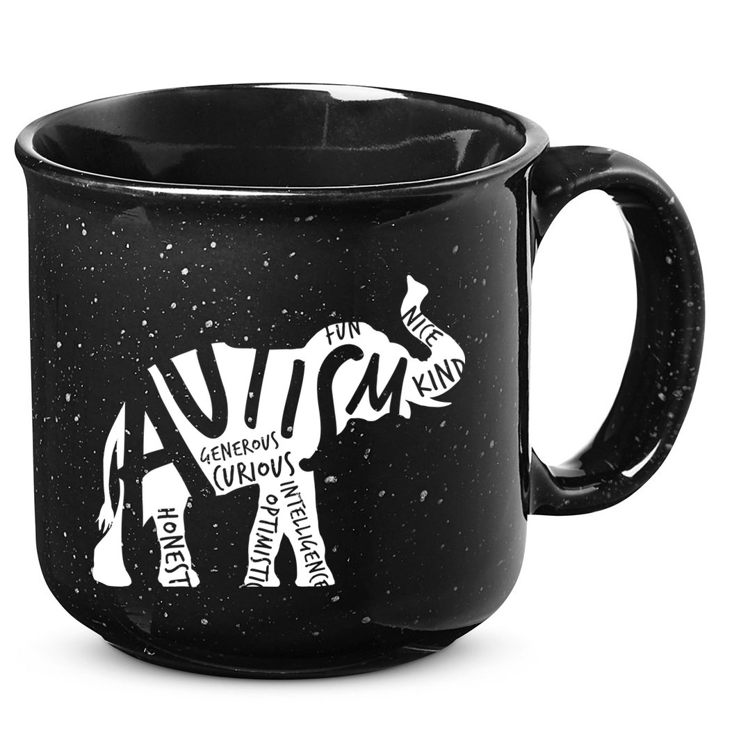 Autism Elephant Kind Words 15oz Campfire Ceramic Mug