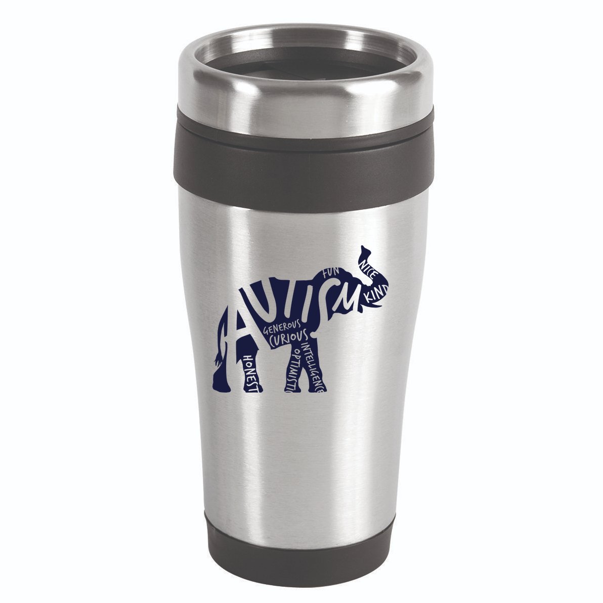 Autism Elephant Kind Words 16oz Travel Tumbler
