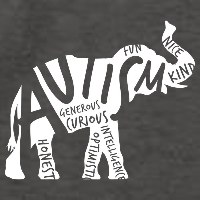 Autism Elephant Kind Words Vector Backpack