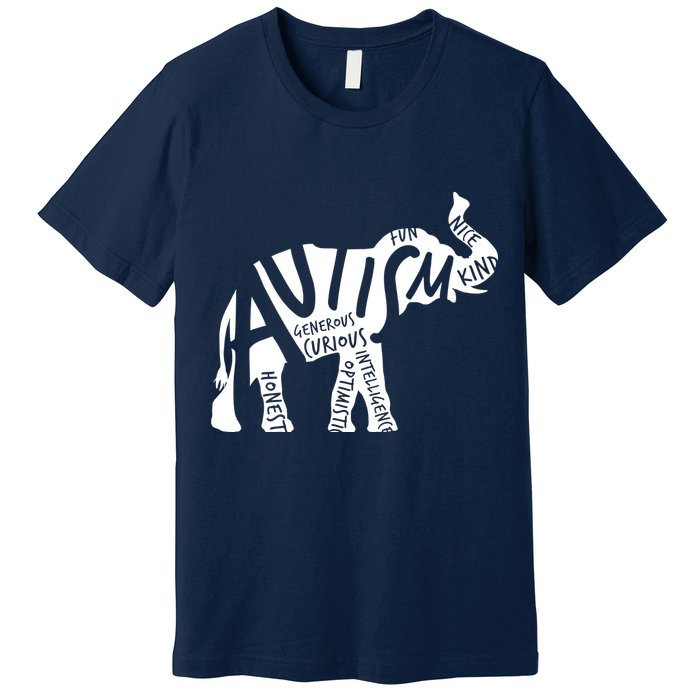 Autism Elephant Kind Words Premium T-Shirt