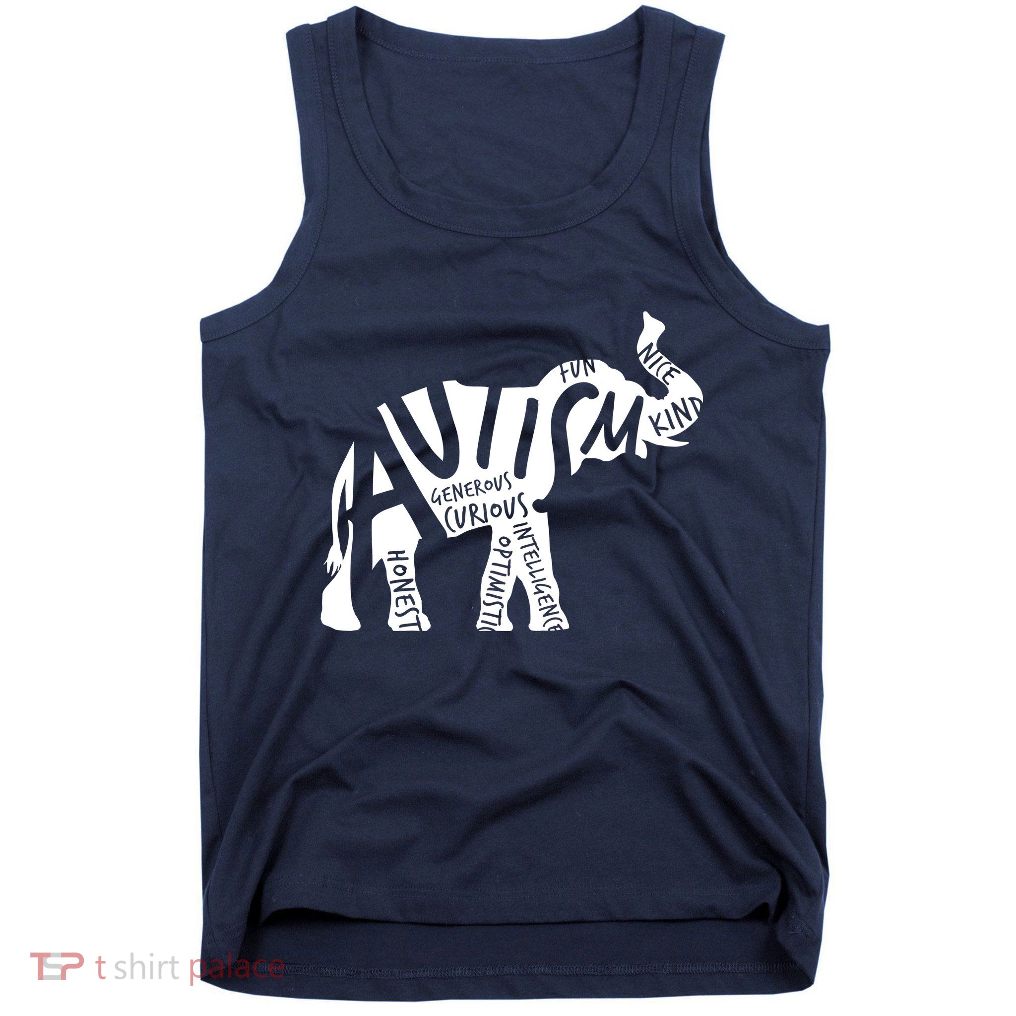 Autism Elephant Kind Words Tank Top