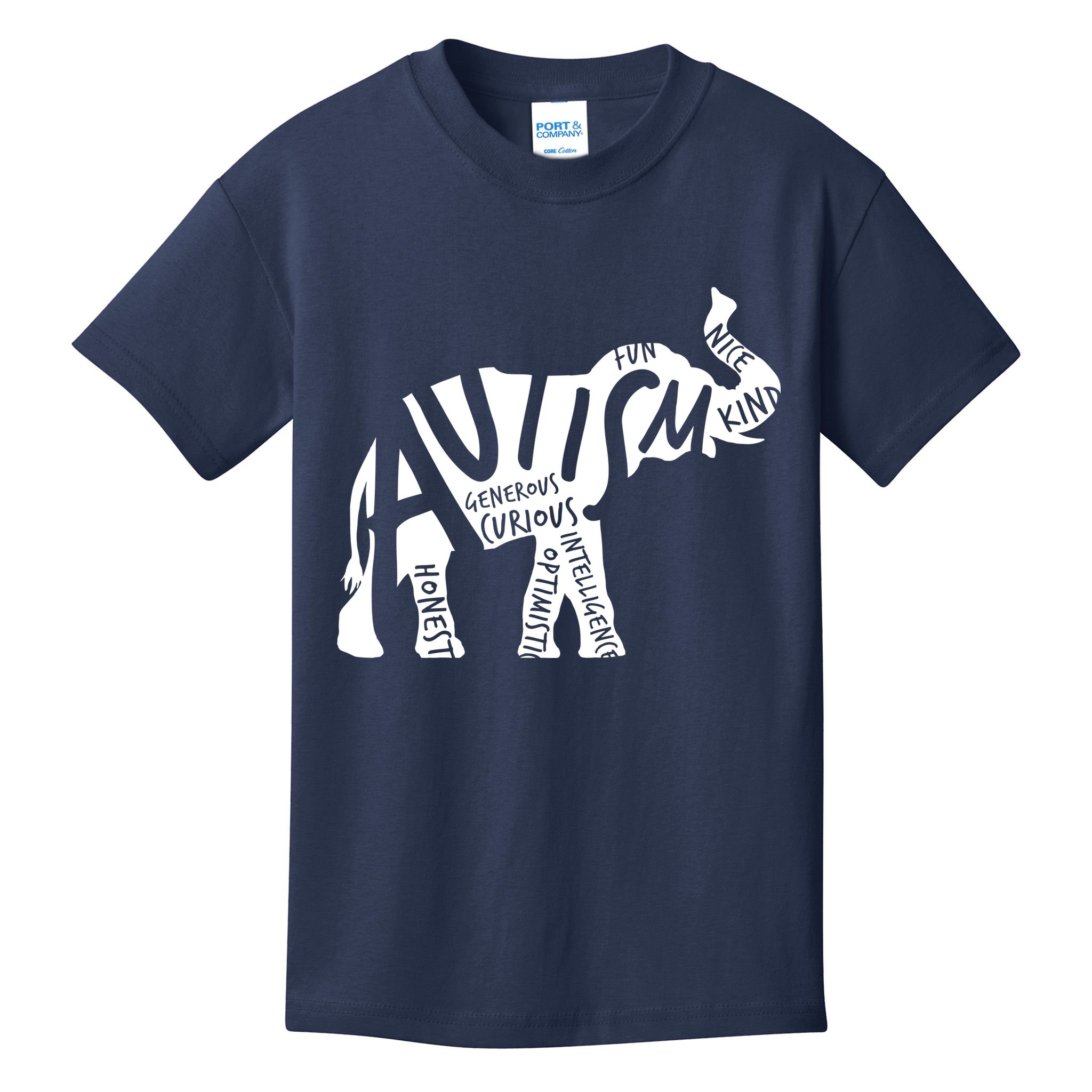 Autism Elephant Kind Words Kids T-Shirt