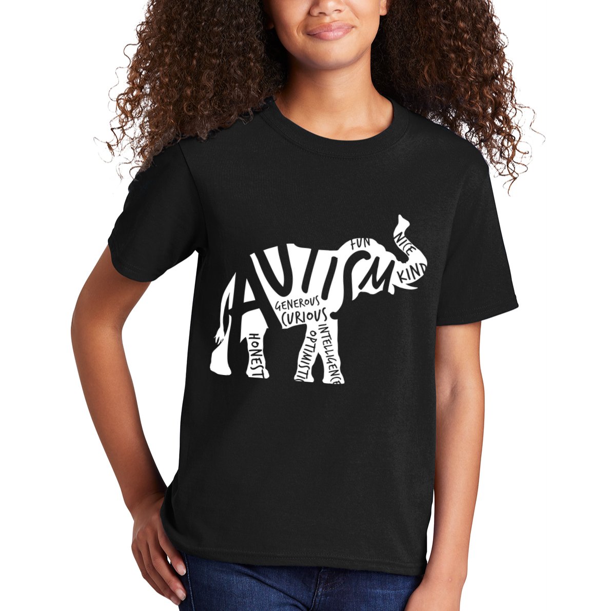Autism Elephant Kind Words Kids T-Shirt
