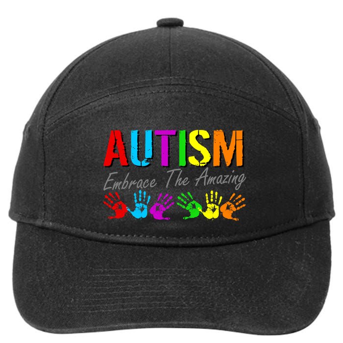 Autism Embrace The Amazing 7-Panel Snapback Hat