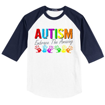 Autism Embrace The Amazing Baseball Sleeve Shirt