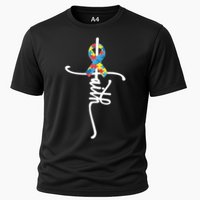 Autism Faith Puzzle Ribbon Cooling Performance Crew T-Shirt
