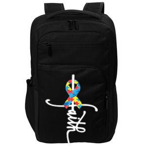 Autism Faith Puzzle Ribbon Impact Tech Backpack