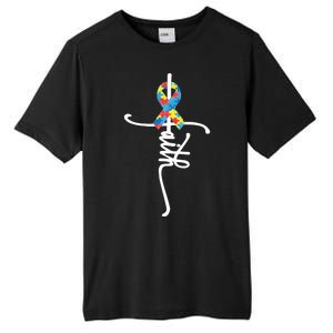 Autism Faith Puzzle Ribbon Tall Fusion ChromaSoft Performance T-Shirt