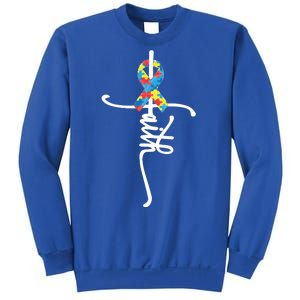 Autism Faith Puzzle Ribbon Sweatshirt