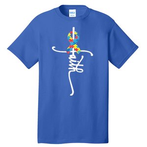 Autism Faith Puzzle Ribbon Tall T-Shirt