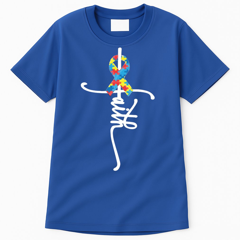Autism Faith Puzzle Ribbon Tall T-Shirt
