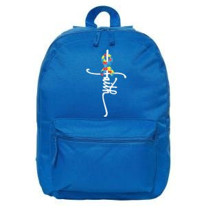 Autism Faith Puzzle Ribbon 16 in Basic Backpack