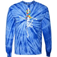 Autism Faith Puzzle Ribbon Tie-Dye Long Sleeve Shirt