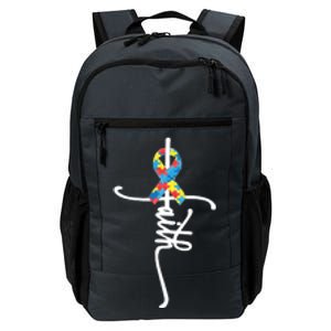 Autism Faith Puzzle Ribbon Daily Commute Backpack